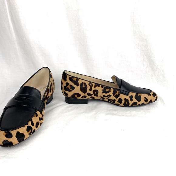 COLE HAAN “The Go To Pearson” Genuine Calf Hair Leopard Print Flats Loafers sz 6 - Picture 9 of 11